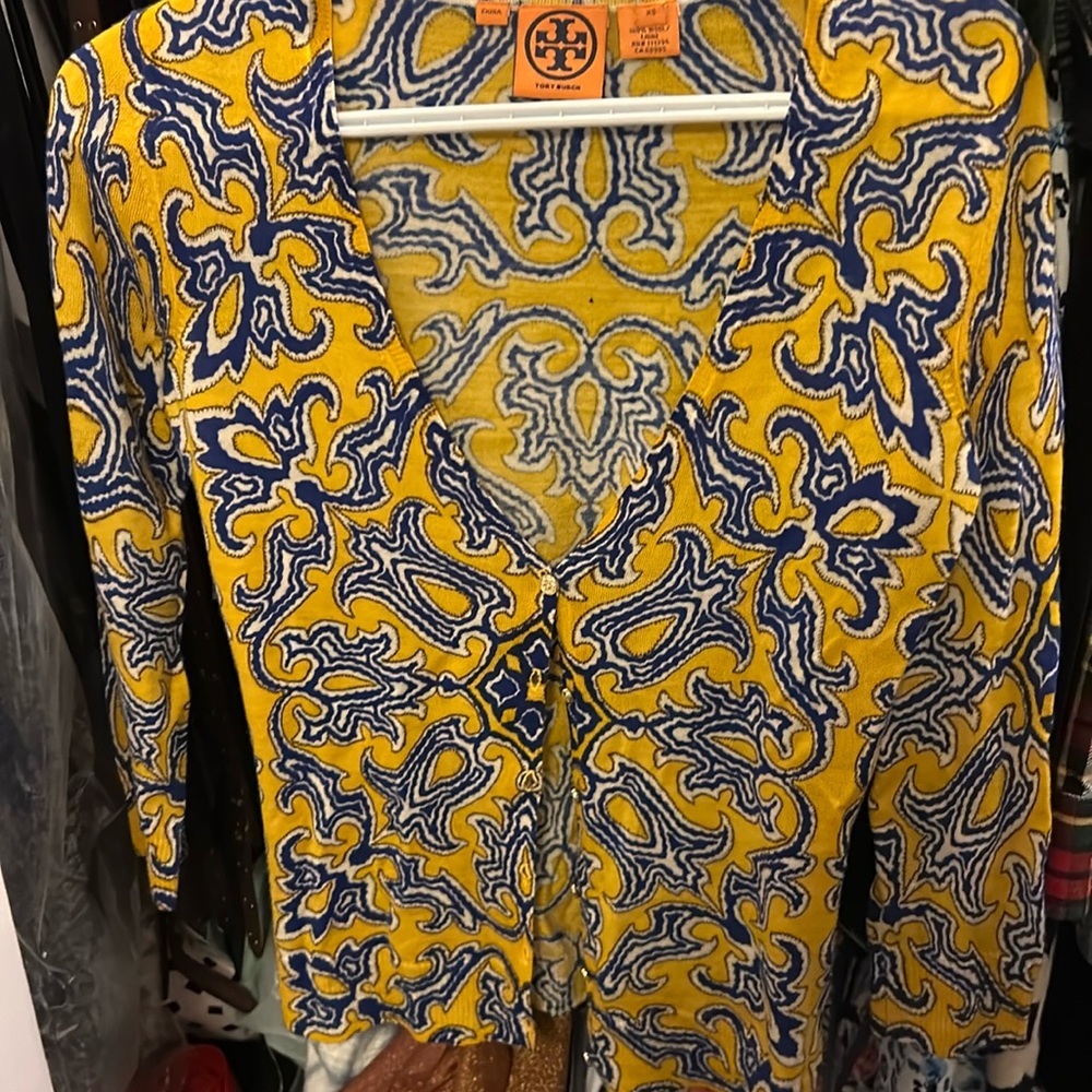 Tory Burch 100% Wool 3/4 sleeve sweater